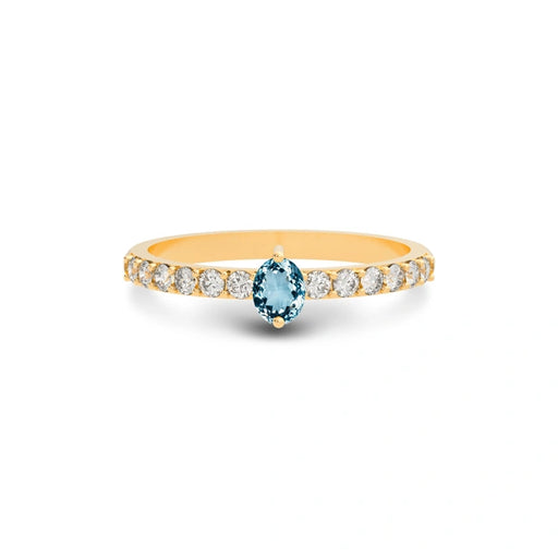 Aquamarine Panchdhatu Ring R20