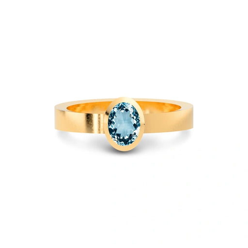 Aquamarine Panchdhatu Ring R23