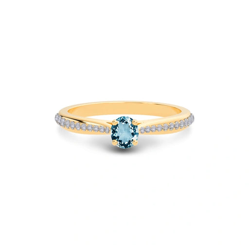 Aquamarine Panchdhatu Ring R25