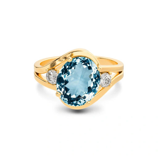 Aquamarine Panchdhatu Ring R26