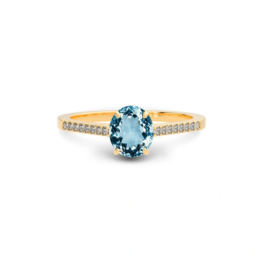 Aquamarine Panchdhatu Ring R28