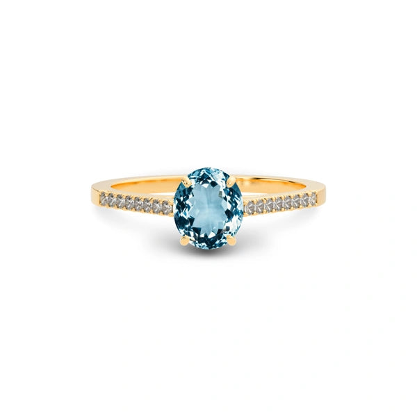 Aquamarine Panchdhatu Ring R28