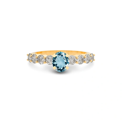 Aquamarine Panchdhatu Ring R29