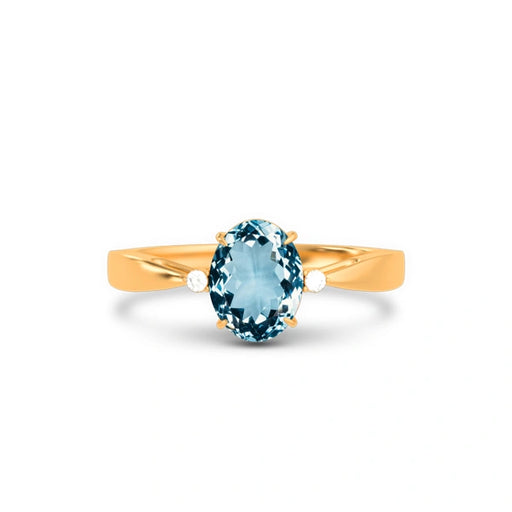 Aquamarine Panchdhatu Ring R33
