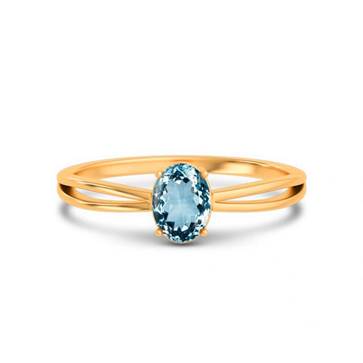 Aquamarine Panchdhatu Ring R34