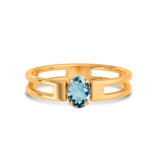 Aquamarine Panchdhatu Ring R36