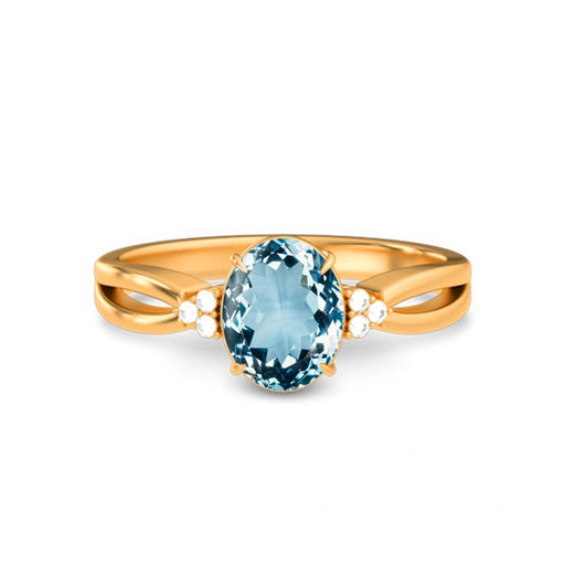 Aquamarine Panchdhatu Ring R37