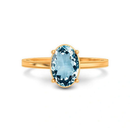 Aquamarine Panchdhatu Ring R39