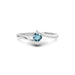 Aquamarine Platinum Ring R2