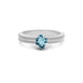 Aquamarine Platinum Ring R3