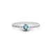 Aquamarine Platinum Ring R4