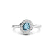 Aquamarine Platinum Ring R5
