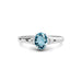 Aquamarine Platinum Ring R6