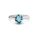 Aquamarine Platinum Ring R7