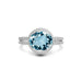 Aquamarine Platinum Ring R11