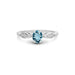 Aquamarine Platinum Ring R15