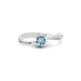 Aquamarine Platinum Ring R17