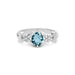 Aquamarine Platinum Ring R18