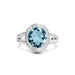 Aquamarine Platinum Ring R21