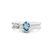 Aquamarine Platinum Ring R24