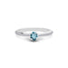Aquamarine Platinum Ring R25