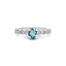 Aquamarine Platinum Ring R29