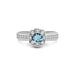 Aquamarine Platinum Ring R30