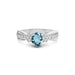 Aquamarine Platinum Ring R31