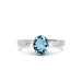 Aquamarine Platinum Ring R42