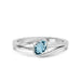 Aquamarine Platinum Ring R44