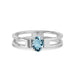 Aquamarine Platinum Ring R45