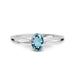 Aquamarine Platinum Ring R47