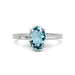 Aquamarine Platinum Ring R48