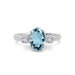 Aquamarine Platinum Ring R51