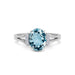 Aquamarine Platinum Ring R52