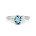 Aquamarine Platinum Ring R53