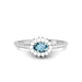Aquamarine Platinum Ring R55
