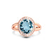 Aquamarine Rose Gold Ring R21