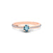 Aquamarine Rose Gold Ring R25