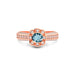 Aquamarine Rose Gold Ring R30