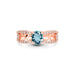 Aquamarine Rose Gold Ring R34