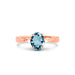 Aquamarine Rose Gold Ring R42
