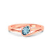 Aquamarine Rose Gold Ring R44