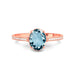Aquamarine Rose Gold Ring R50