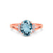 Aquamarine Rose Gold Ring R52