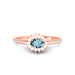 Aquamarine Rose Gold Ring R55