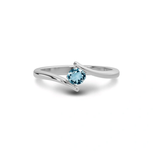 Aquamarine Sterling Silver Ring R2