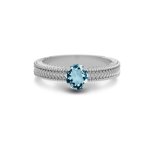 Aquamarine Sterling Silver Ring R3