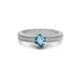 Aquamarine Sterling Silver Ring R3