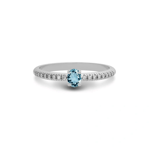 Aquamarine Sterling Silver Ring R4